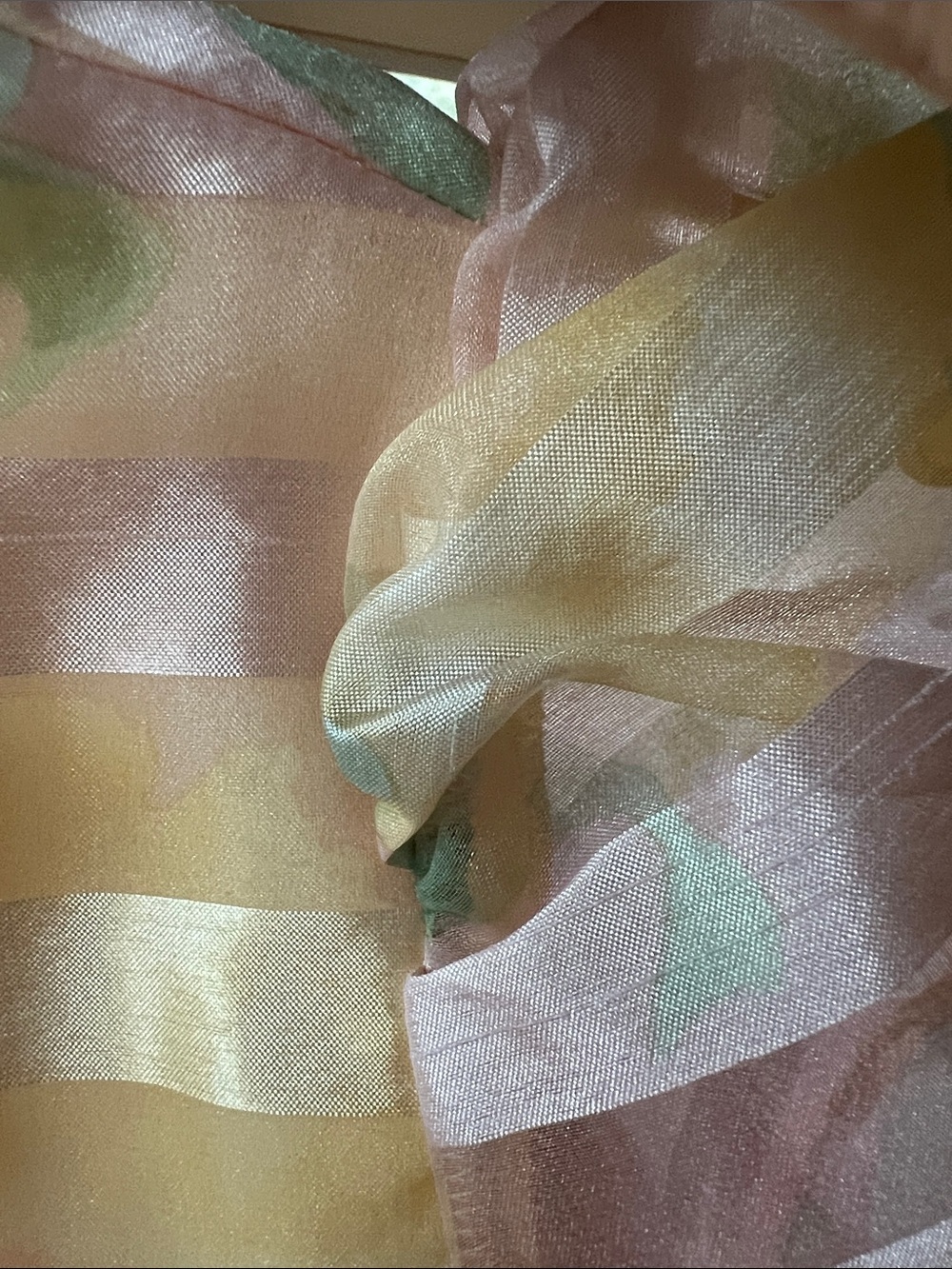 Vintage Pastel Striped Organza Bow Dress by Jessica Layne 3T - Picture 5 of 6